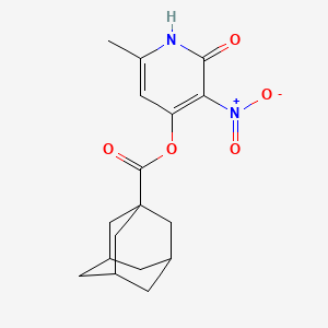 molecular formula C17H20N2O5 B2847678 (6-methyl-3-nitro-2-oxo-1H-pyridin-4-yl) adamantane-1-carboxylate CAS No. 868679-46-3