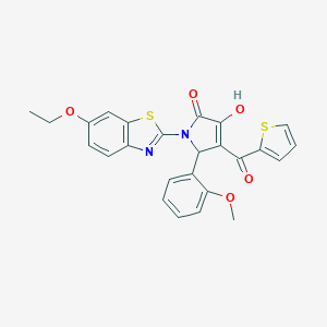 1-(6-ethoxy-1,3-benzothiazol-2-yl)-3-hydroxy-5-(2-methoxyphenyl)-4-(2-thienylcarbonyl)-1,5-dihydro-2H-pyrrol-2-one