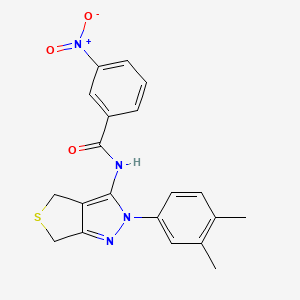 N-[2-(3,4-dimethylphenyl)-4,6-dihydrothieno[3,4-c]pyrazol-3-yl]-3-nitrobenzamide