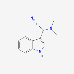 molecular formula C12H13N3 B2847702 2-(dimethylamino)-2-(1H-indol-3-yl)acetonitrile CAS No. 105910-18-7