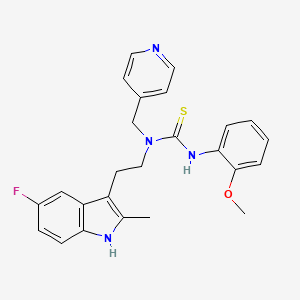 1-[2-(5-fluoro-2-methyl-1H-indol-3-yl)ethyl]-3-(2-methoxyphenyl)-1-(pyridin-4-ylmethyl)thiourea
