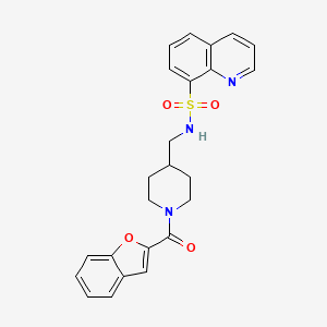 N-((1-(benzofuran-2-carbonyl)piperidin-4-yl)methyl)quinoline-8-sulfonamide