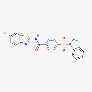 N-(6-chlorobenzo[d]thiazol-2-yl)-4-(indolin-1-ylsulfonyl)benzamide