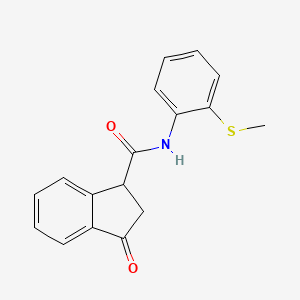 N-(2-(methylthio)phenyl)-3-oxo-2,3-dihydro-1H-indene-1-carboxamide