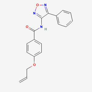 molecular formula C18H15N3O3 B2847729 N-(4-phenyl-1,2,5-oxadiazol-3-yl)-4-(prop-2-en-1-yloxy)benzamide CAS No. 866236-98-8