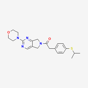 2-(4-(isopropylthio)phenyl)-1-(2-morpholino-5H-pyrrolo[3,4-d]pyrimidin-6(7H)-yl)ethanone