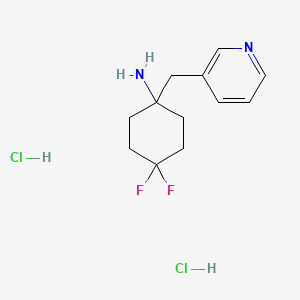 4,4-Difluoro-1-(pyridin-3-ylmethyl)cyclohexan-1-amine dihydrochloride