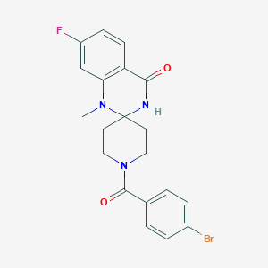 molecular formula C20H19BrFN3O2 B2847735 1-(4-bromobenzoyl)-7'-fluoro-1'-methyl-3',4'-dihydro-1'H-spiro[piperidine-4,2'-quinazoline]-4'-one CAS No. 1251696-86-2