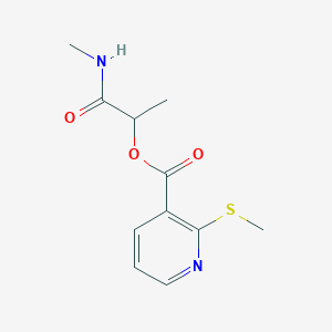 1-(Methylcarbamoyl)ethyl 2-(methylsulfanyl)pyridine-3-carboxylate