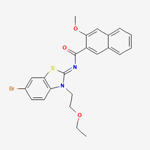 (Z)-N-(6-bromo-3-(2-ethoxyethyl)benzo[d]thiazol-2(3H)-ylidene)-3-methoxy-2-naphthamide