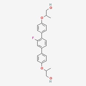 molecular formula C24H25FO4 B2847792 2-[4-[3-Fluoro-4-[4-(1-hydroxypropan-2-yloxy)phenyl]phenyl]phenoxy]propan-1-ol CAS No. 477860-07-4