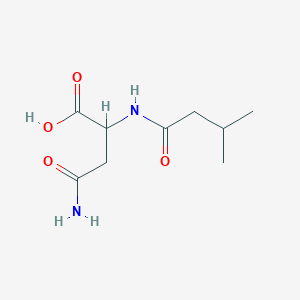 B2847793 3-Carbamoyl-2-(3-methylbutanamido)propanoic acid CAS No. 880479-00-5