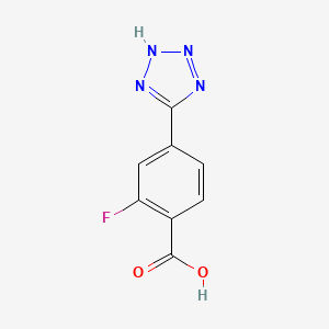 molecular formula C8H5FN4O2 B2847794 2-氟-4-(1H-四唑-5-基)苯甲酸 CAS No. 1281983-77-4