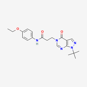 molecular formula C20H25N5O3 B2847798 3-(1-(tert-butyl)-4-oxo-1H-pyrazolo[3,4-d]pyrimidin-5(4H)-yl)-N-(4-ethoxyphenyl)propanamide CAS No. 946259-51-4