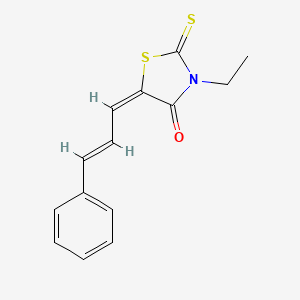 molecular formula C14H13NOS2 B2847799 (E)-3-ethyl-5-((E)-3-phenylallylidene)-2-thioxothiazolidin-4-one CAS No. 245096-00-8