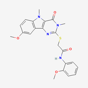 molecular formula C22H22N4O4S B2847809 N-(5-chloro-2-methoxyphenyl)-3-[5-(4-fluorophenyl)-1,3,4-oxadiazol-2-yl]-1-methyl-1,4,6,7-tetrahydro-5H-pyrazolo[4,3-c]pyridine-5-carboxamide CAS No. 1113102-18-3