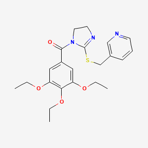 [2-(Pyridin-3-ylmethylsulfanyl)-4,5-dihydroimidazol-1-yl]-(3,4,5-triethoxyphenyl)methanone