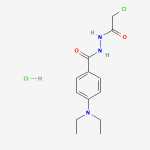 molecular formula C13H19Cl2N3O2 B2847831 N'-(2-chloroacetyl)-4-(diethylamino)benzohydrazide hydrochloride CAS No. 1052539-57-7
