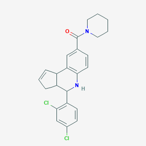 molecular formula C24H24Cl2N2O B284784 4-(2,4-dichlorophenyl)-8-(1-piperidinylcarbonyl)-3a,4,5,9b-tetrahydro-3H-cyclopenta[c]quinoline 