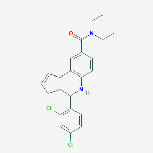 molecular formula C23H24Cl2N2O B284786 4-(2,4-dichlorophenyl)-N,N-diethyl-3a,4,5,9b-tetrahydro-3H-cyclopenta[c]quinoline-8-carboxamide 