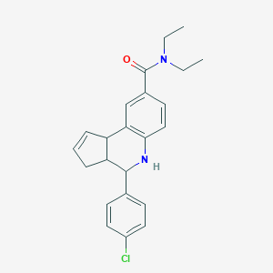 4-(4-chlorophenyl)-N,N-diethyl-3a,4,5,9b-tetrahydro-3H-cyclopenta[c]quinoline-8-carboxamide