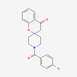molecular formula C20H18BrNO3 B2847870 1'-(4-溴苯甲酰)螺[咯曼-2,4'-哌啶]-4-酮 CAS No. 877810-92-9