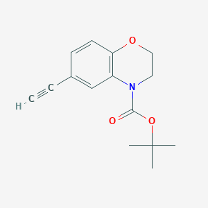 molecular formula C15H17NO3 B2847877 4-Boc-6-ethynyl-3,4-dihydro-2H-benzo[b][1,4]oxazine CAS No. 1823265-04-8