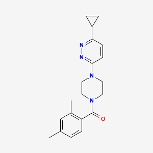 molecular formula C20H24N4O B2847887 (4-(6-Cyclopropylpyridazin-3-yl)piperazin-1-yl)(2,4-dimethylphenyl)methanone CAS No. 2034233-83-3