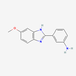 molecular formula C14H13N3O B2847888 3-(5-Methoxy-1H-benzoimidazol-2-yl)-phenylamine CAS No. 402608-91-7