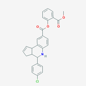 2-(methoxycarbonyl)phenyl 4-(4-chlorophenyl)-3a,4,5,9b-tetrahydro-3H-cyclopenta[c]quinoline-8-carboxylate