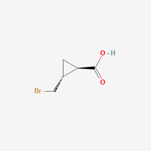 molecular formula C5H7BrO2 B2847900 (1R,2R)-2-(bromomethyl)cyclopropane-1-carboxylic acid CAS No. 881649-68-9