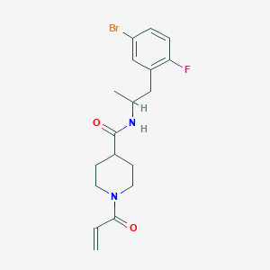 N-[1-(5-Bromo-2-fluorophenyl)propan-2-yl]-1-prop-2-enoylpiperidine-4-carboxamide
