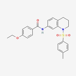 molecular formula C25H26N2O4S B2847906 4-ethoxy-N-(1-tosyl-1,2,3,4-tetrahydroquinolin-7-yl)benzamide CAS No. 898447-70-6