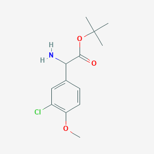 molecular formula C13H18ClNO3 B2847909 Tert-butyl 2-amino-2-(3-chloro-4-methoxyphenyl)acetate CAS No. 2248261-72-3