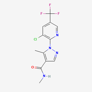 molecular formula C12H10ClF3N4O B2847912 1-[3-chloro-5-(trifluoromethyl)pyridin-2-yl]-N,5-dimethyl-1H-pyrazole-4-carboxamide CAS No. 2085690-00-0