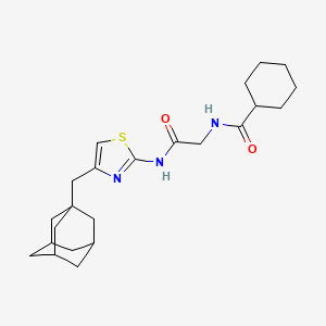 B2847925 N-{4-[(adamantan-1-yl)methyl]-1,3-thiazol-2-yl}-2-(cyclohexylformamido)acetamide CAS No. 433257-82-0