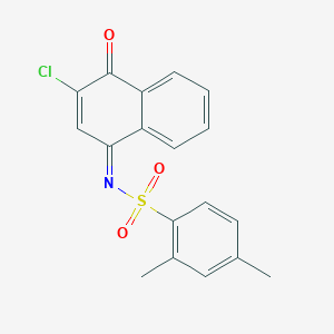 molecular formula C18H14ClNO3S B284793 N-(3-chloro-4-oxo-1(4H)-naphthalenylidene)-2,4-dimethylbenzenesulfonamide 