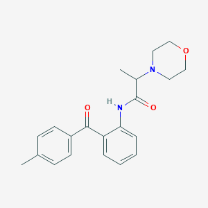 molecular formula C21H24N2O3 B2847933 N-(2-(4-methylbenzoyl)phenyl)-2-morpholinopropanamide CAS No. 1796898-20-8