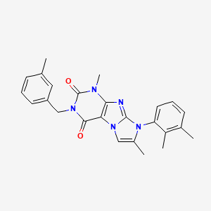 molecular formula C25H25N5O2 B2847938 8-(2,3-dimethylphenyl)-1,7-dimethyl-3-(3-methylbenzyl)-1H-imidazo[2,1-f]purine-2,4(3H,8H)-dione CAS No. 923440-28-2