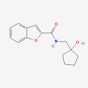 molecular formula C15H17NO3 B2847950 N-((1-hydroxycyclopentyl)methyl)benzofuran-2-carboxamide CAS No. 1219902-40-5