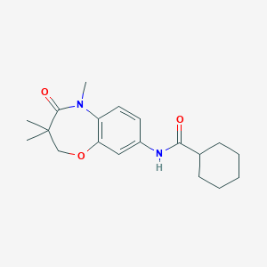 N-(3,3,5-trimethyl-4-oxo-2,3,4,5-tetrahydrobenzo[b][1,4]oxazepin-8-yl)cyclohexanecarboxamide