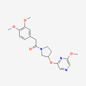 2-(3,4-Dimethoxyphenyl)-1-(3-((6-methoxypyrazin-2-yl)oxy)pyrrolidin-1-yl)ethanone
