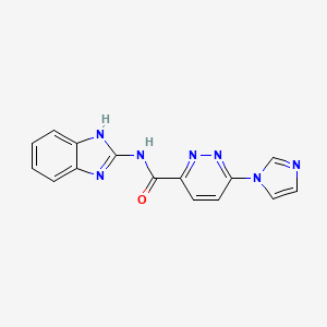 molecular formula C15H11N7O B2847958 N-(1H-benzo[d]imidazol-2-yl)-6-(1H-imidazol-1-yl)pyridazine-3-carboxamide CAS No. 1396845-66-1