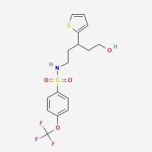 N-(5-hydroxy-3-(thiophen-2-yl)pentyl)-4-(trifluoromethoxy)benzenesulfonamide