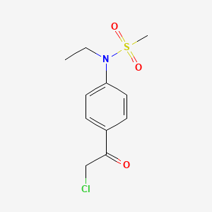 molecular formula C11H14ClNO3S B2847968 N-[4-(2-chloroacetyl)phenyl]-N-ethylmethanesulfonamide CAS No. 851814-23-8