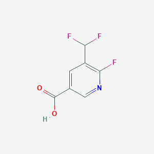 molecular formula C7H4F3NO2 B2847971 5-(Difluoromethyl)-6-fluoronicotinic acid CAS No. 1804756-53-3