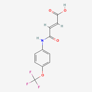 molecular formula C11H8F3NO4 B2847974 (2E)-4-oxo-4-{[4-(trifluoromethoxy)phenyl]amino}but-2-enoic acid CAS No. 298217-69-3