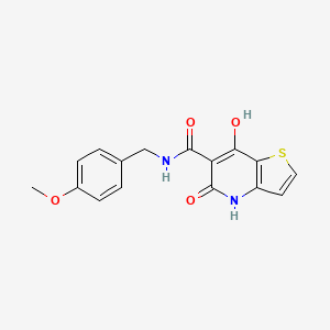 7-hydroxy-N-(4-methoxybenzyl)-5-oxo-4,5-dihydrothieno[3,2-b]pyridine-6-carboxamide