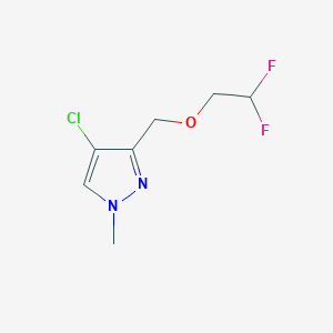 molecular formula C7H9ClF2N2O B2847997 4-chloro-3-[(2,2-difluoroethoxy)methyl]-1-methyl-1H-pyrazole CAS No. 1856020-73-9