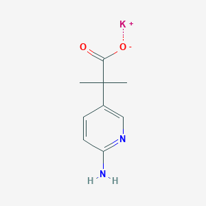 molecular formula C9H11KN2O2 B2848003 Potassium;2-(6-aminopyridin-3-yl)-2-methylpropanoate CAS No. 2580191-01-9
